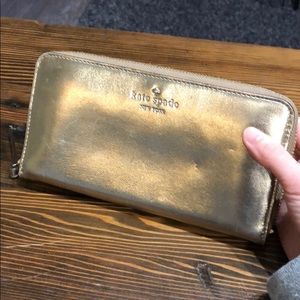 Kate Spade Long Wallet/clutch Gold